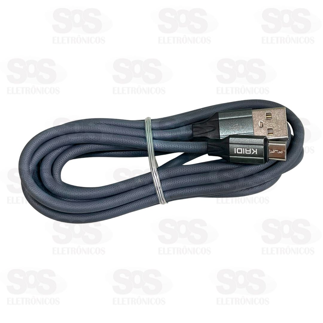 Cabo De Carregamento USB Para Micro V8 2 Metros Kaidi KD-336M