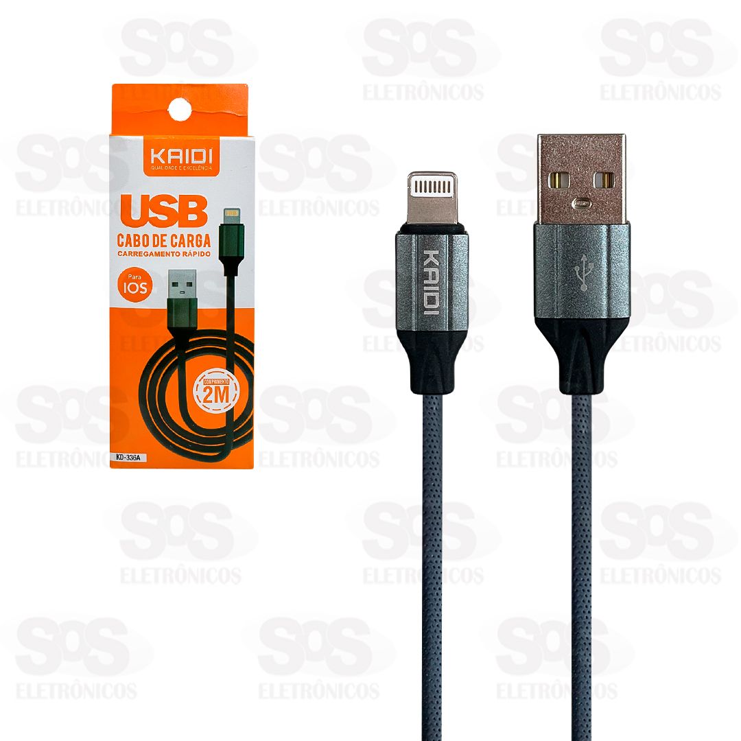 Cabo De Carregamento USB Para Lightning 2 Metros Kaidi KD-336A